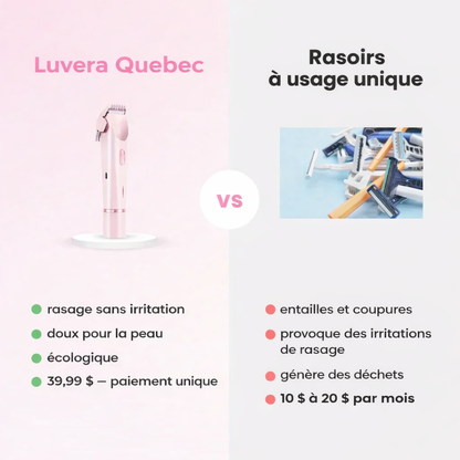 Tondeuse bikini 2 en 1 sans douleur
