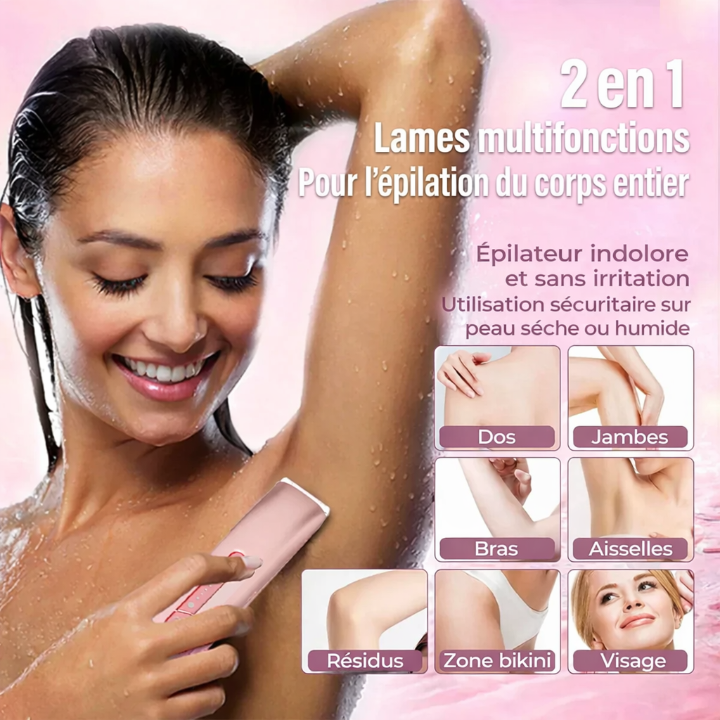 Tondeuse bikini 2 en 1 sans douleur
